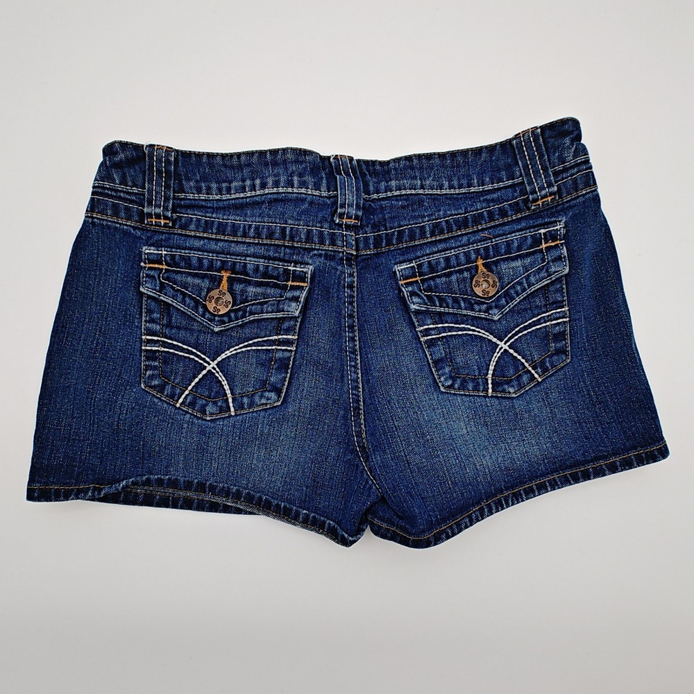 SO Juniors Denim Shorts Size 3 Blue Mid Rise Casual Jean Shorts - Picture 5 of 7
